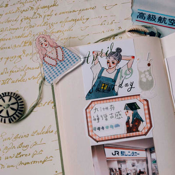 La Dolce Vita | Clip Acrílico Blue Plaid Girl