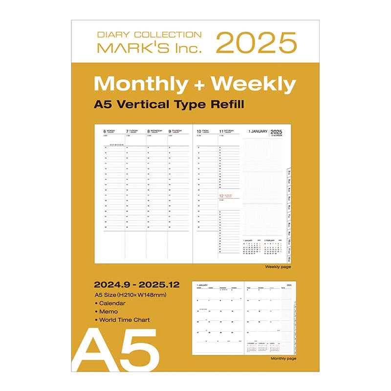 Mark's | Agenda replacement A5 2025-2026 (weekly)