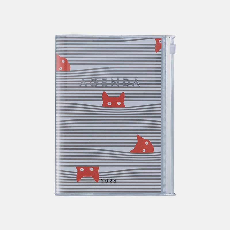Mark's | A6 Cats Gray 2025-2026 Agenda (weekly)