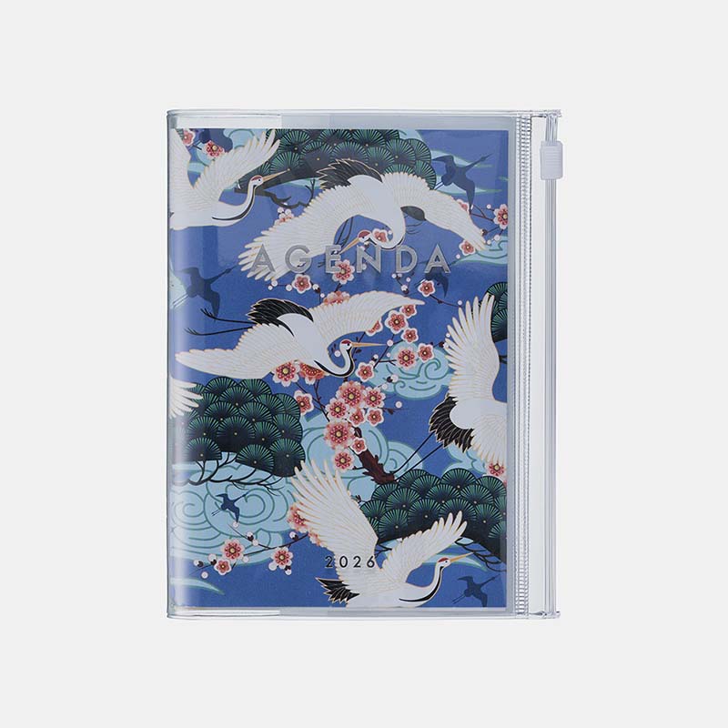 Mark's | A6 Agenda Japanese Crane Blue 2025-2026 (weekly)