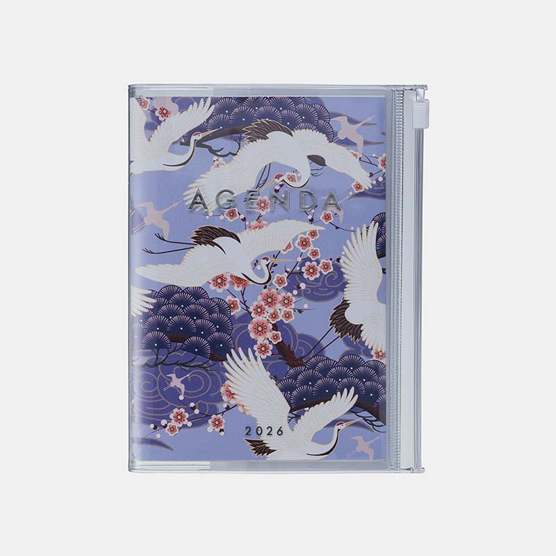 Mark's | A6 Agenda Japanese Crane Purple 2025-2026 (Weekly)