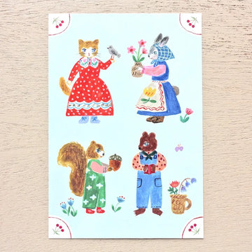 Cozyca | Aiko Fukawa Little Fluffy Friends C Postcard