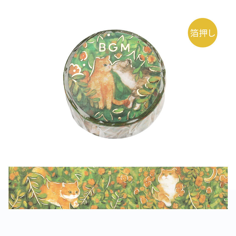 BGM | Foil Flower and Cats Find Me Washi Tape