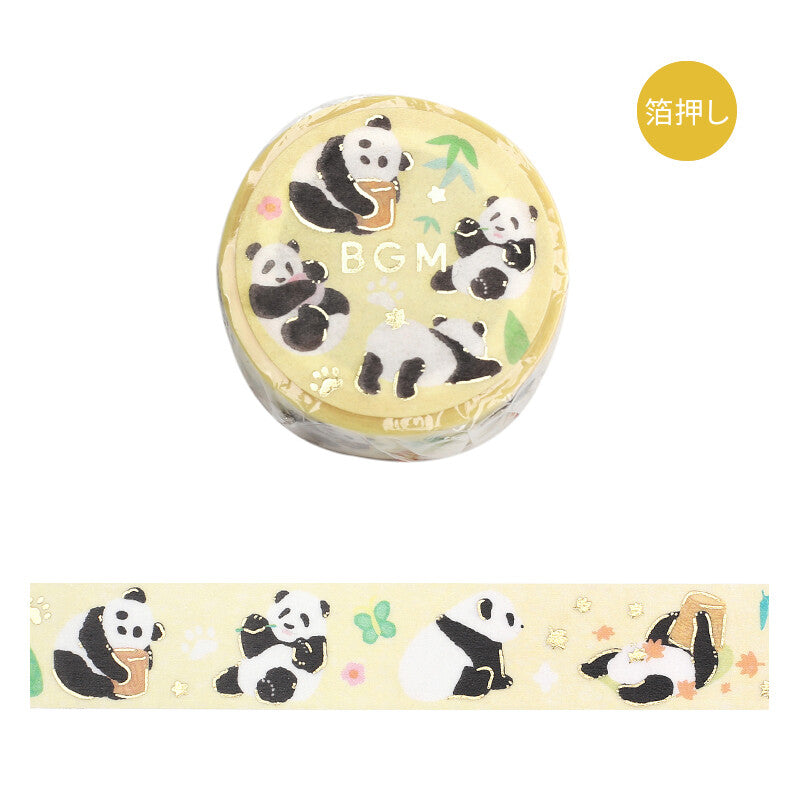 BGM | Foil Panda Paradise Washi Tape