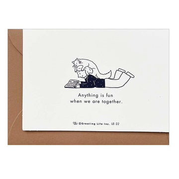 Greeting Life | Tarjeta de Felicitación Mini Best Friend Thank You Pink Cat