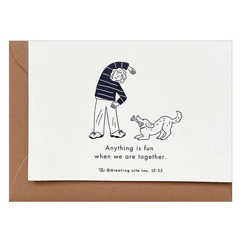 Greeting Life | Tarjeta de Felicitación Mini Best Friend Thank You Pink Dog