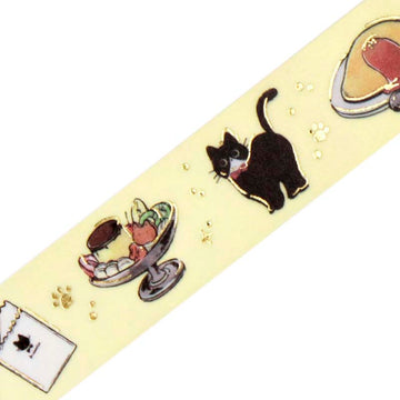 BGM | Foil Black Cat Cafe Washi Tape