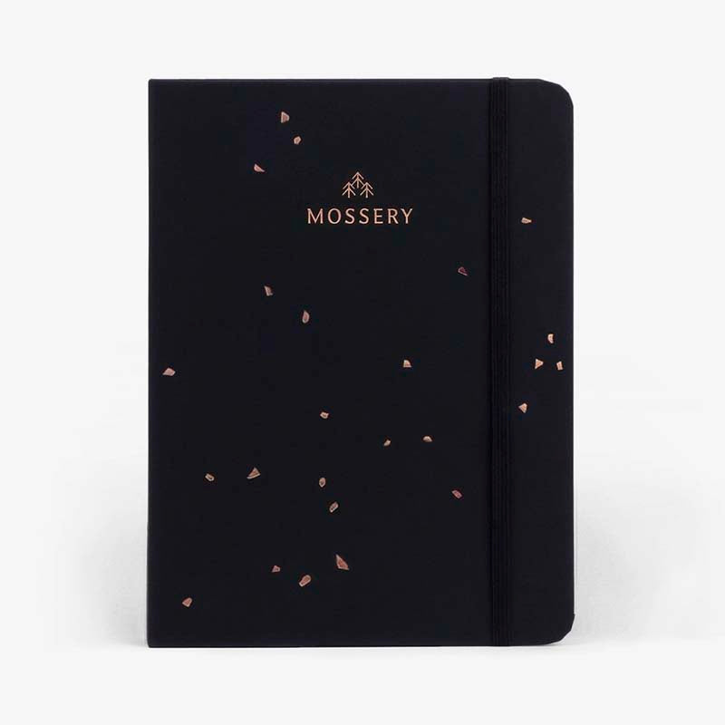 Mossery | Cuaderno Threadbound A5 Black Speckle (Puntos)