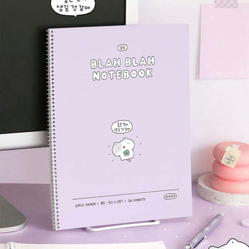 Iconic | Cuaderno Blah Blah Grid B5 Lavender (Cuadros)