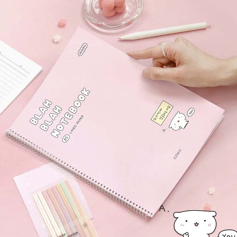 Iconic | Cuaderno Blah Blah Line B5 Pink (Rayas)