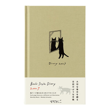 Midori | Agenda Diario Book B6 Cat Beige 2027 (Semanal)