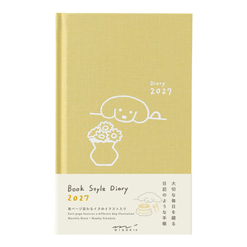 Midori | Agenda Diario Book B6 Dog Yellow 2027 (Semanal)