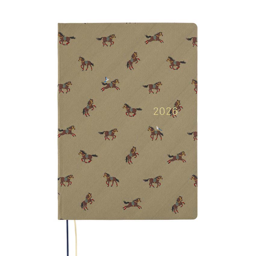 Hobonichi | Agenda Hobonichi HON A5 Bow & Tie: Galloping Horses 2026