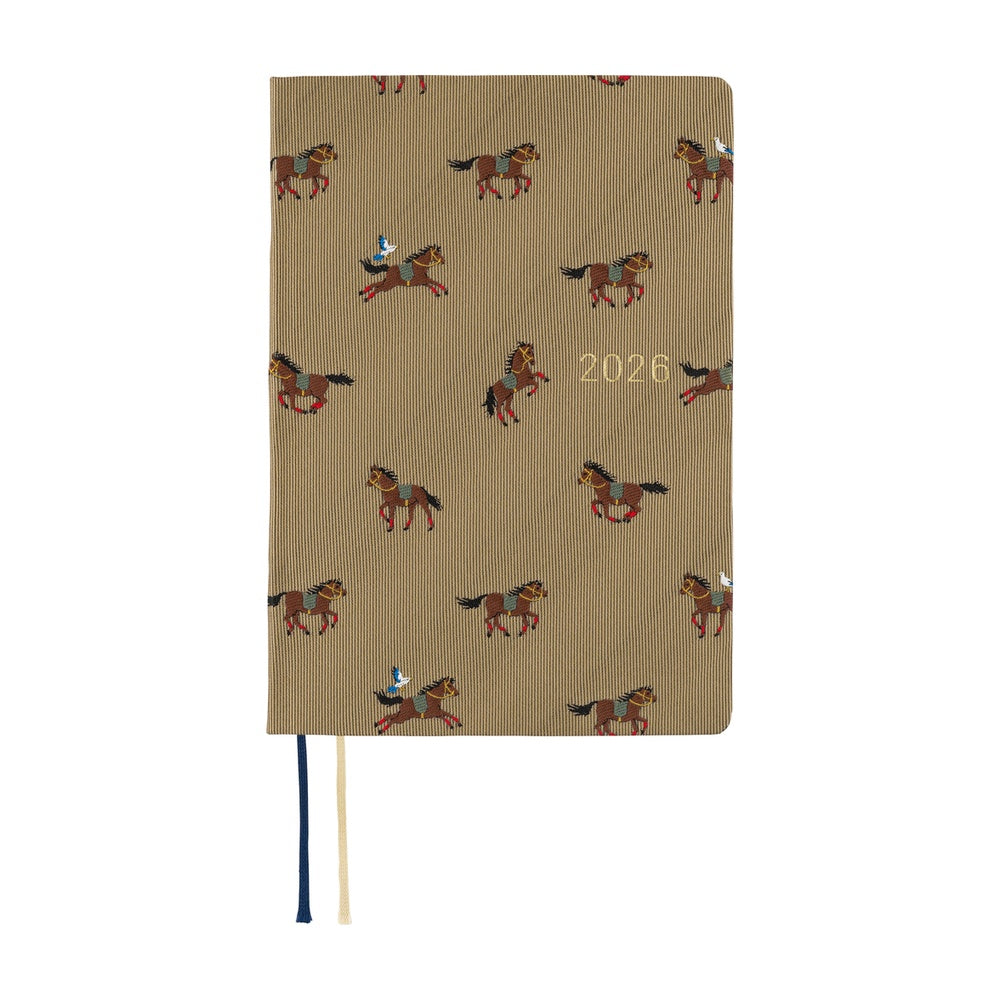 Hobonichi | Agenda Hobonichi HON A6 Bow & Tie: Galloping Horses 2026