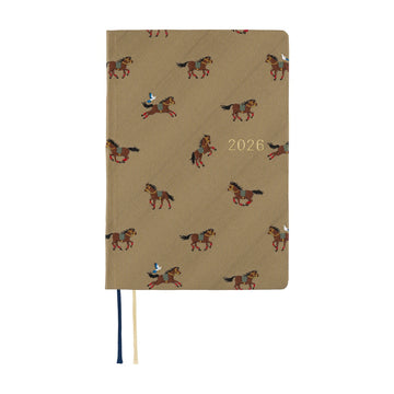 Hobonichi | Agenda Hobonichi HON A6 Bow & Tie: Galloping Horses 2026