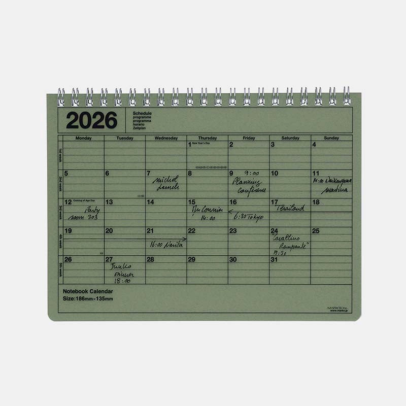 Mark's | Calendar Notebook 2026 S Khaki
