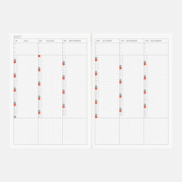 Hobonichi | Agenda Hobonichi Cousin A5 (Inglés) 2027