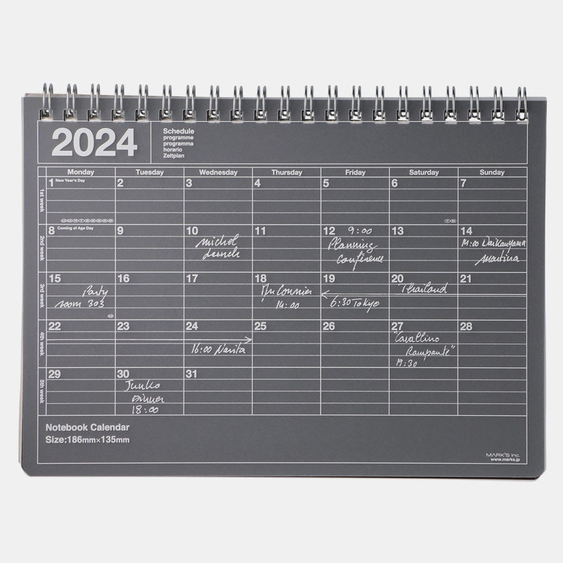 Mark's | Cuaderno Calendario 2024 M Black