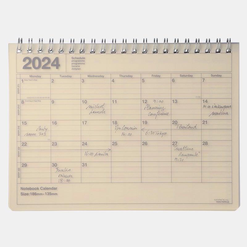 Mark's | Cuaderno Calendario 2024 M Ivory