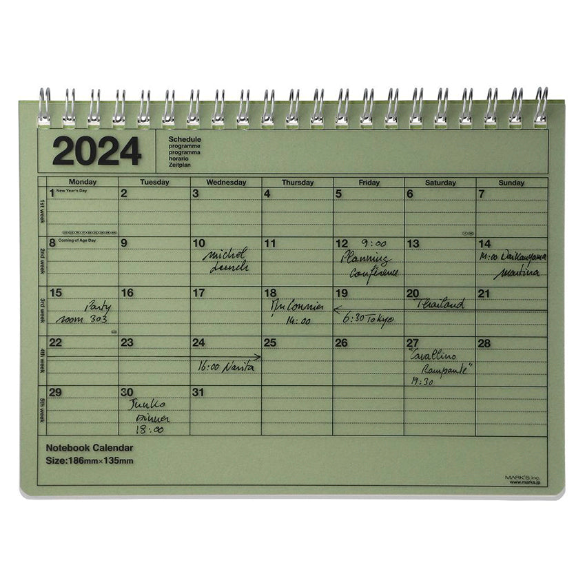 Mark's | Notebook Calendar 2024 M Khaki