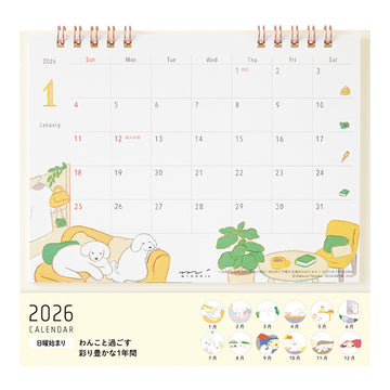 Midori | Calendario de Sobremesa 2026 M Dog