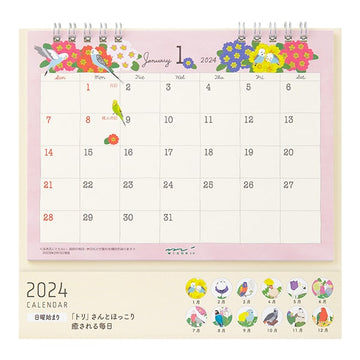 Midori | Calendario de Sobremesa 2024 M Bird