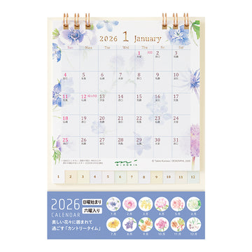 Midori | Calendario de Sobremesa 2026 S Country Time Flower