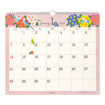 Midori | Calendario De Pared L 2024 Bird