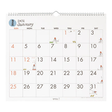 Midori | Calendario de Pared L 2026 Ojisan