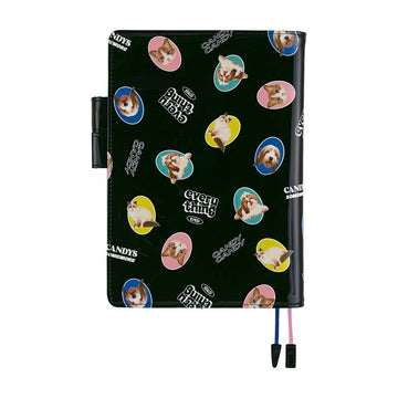 Hobonichi | Agenda Hobonichi Cousin A5 Candy Stripper: Random Dog & Cat (Black) 2026