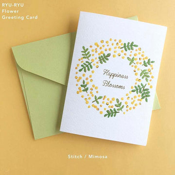 RyuRyu | Tarjeta de Felicitación Embroidery Mimosa