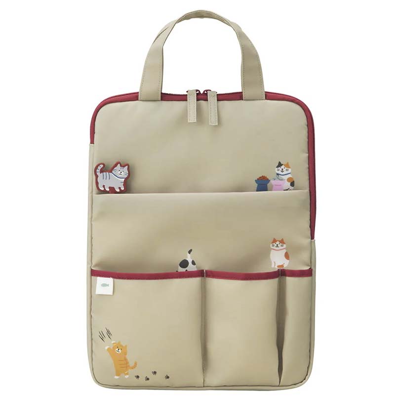 Lihit Lab | Bolso de Ordenador Portatil Cat's Daily Routine Beige