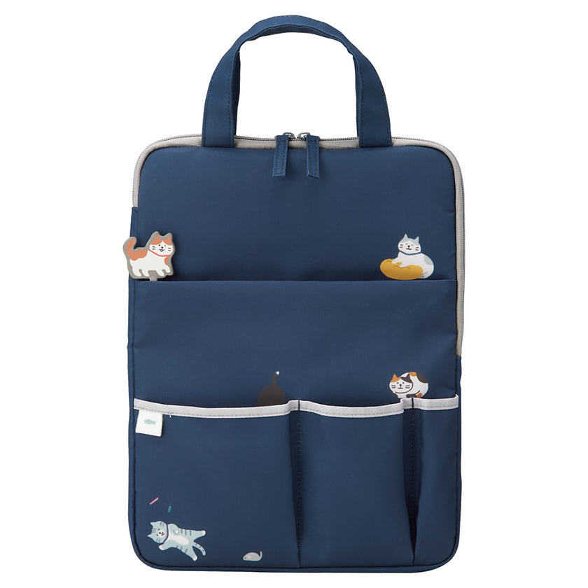 Lihit Lab | Bolso de Ordenador Portatil Cat's Daily Routine Navy