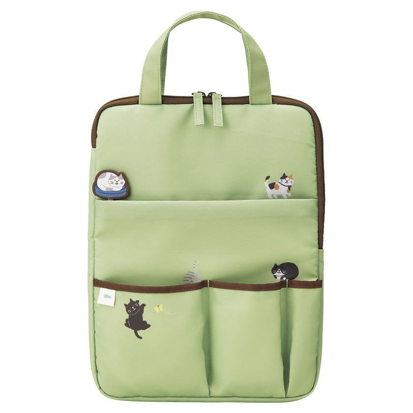 Lihit Lab | Bolso de Ordenador Portatil Cat's Daily Routine Green