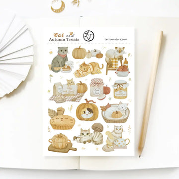 LETTOOn | Pegatinas Cat and Autumn Treats