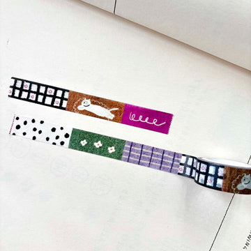Pion | Cat On The Rug A White Cat Washi Tape