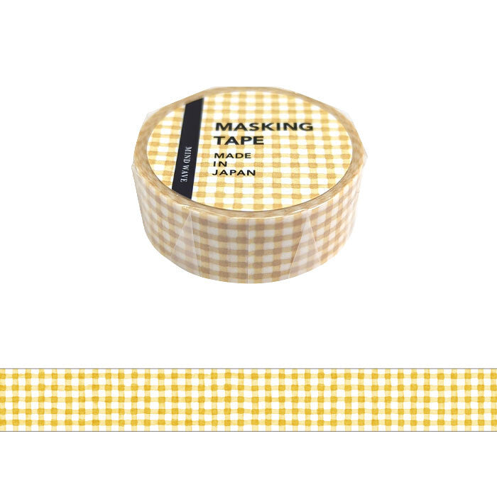 Mind Wave | Pattern Check Yellow Washi Tape