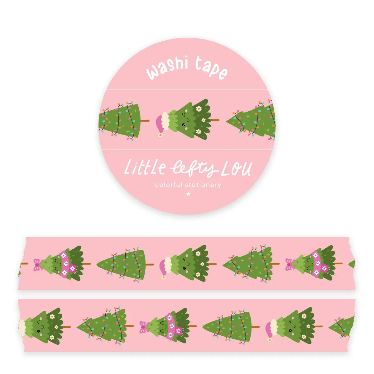 Little Lefty Lou | Christmas Trees Vertical Washi Tape