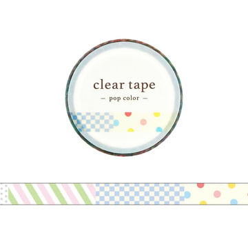 Mind Wave | Pop Color Pattern Slim Clear Tape
