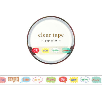 Mind Wave | Pop Color Speech Bubble Slim Clear Tape