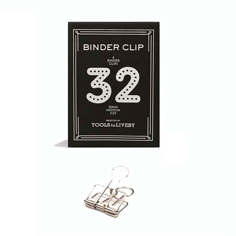 Tools To Liveby | Binder Clips Plateado (32mm)