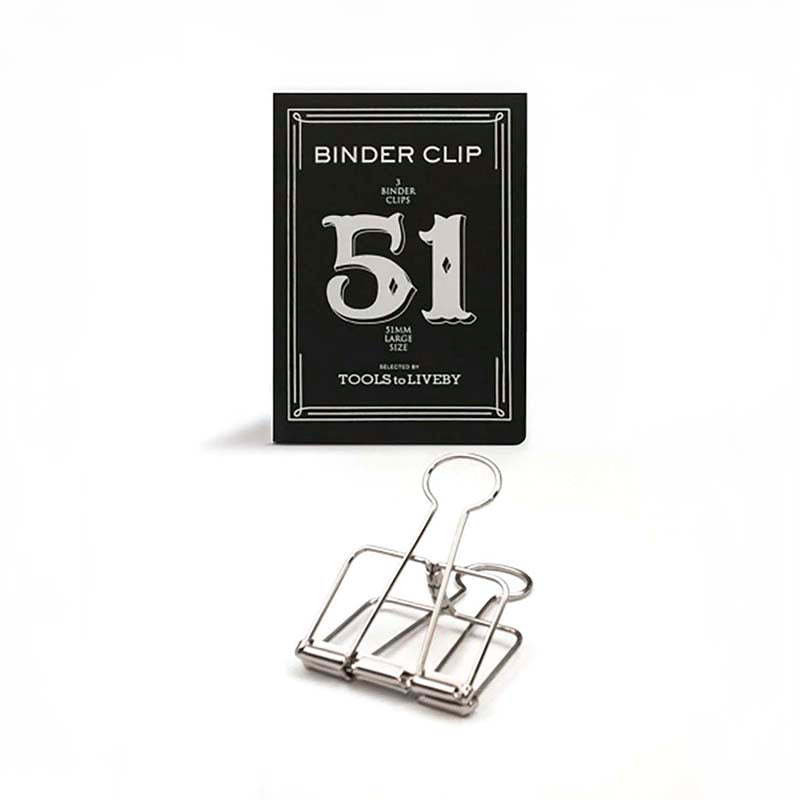 Tools To Liveby | Binder Clips Plateado (51mm)
