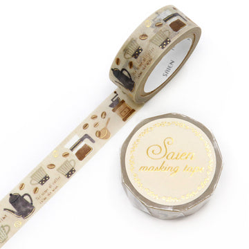 Saien | Foil Coffee Time Washi Tape