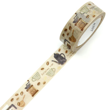 Saien | Foil Coffee Time Washi Tape