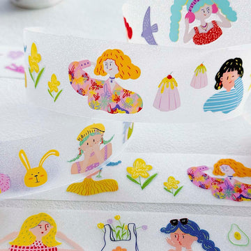 XiYue | Pegatinas en Rollo Colorful Girls