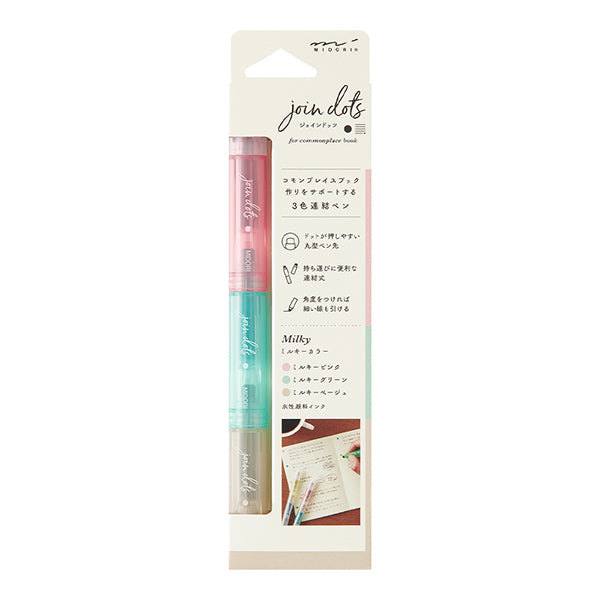 Midori | Rotulador Multicolor Connecting Pen Join Dots Milky