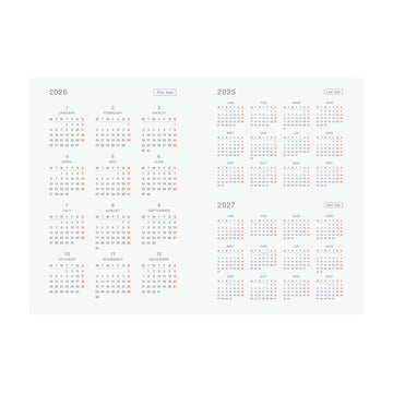 Hobonichi | Agenda Hobonichi Cousin A5 (Inglés) 2026