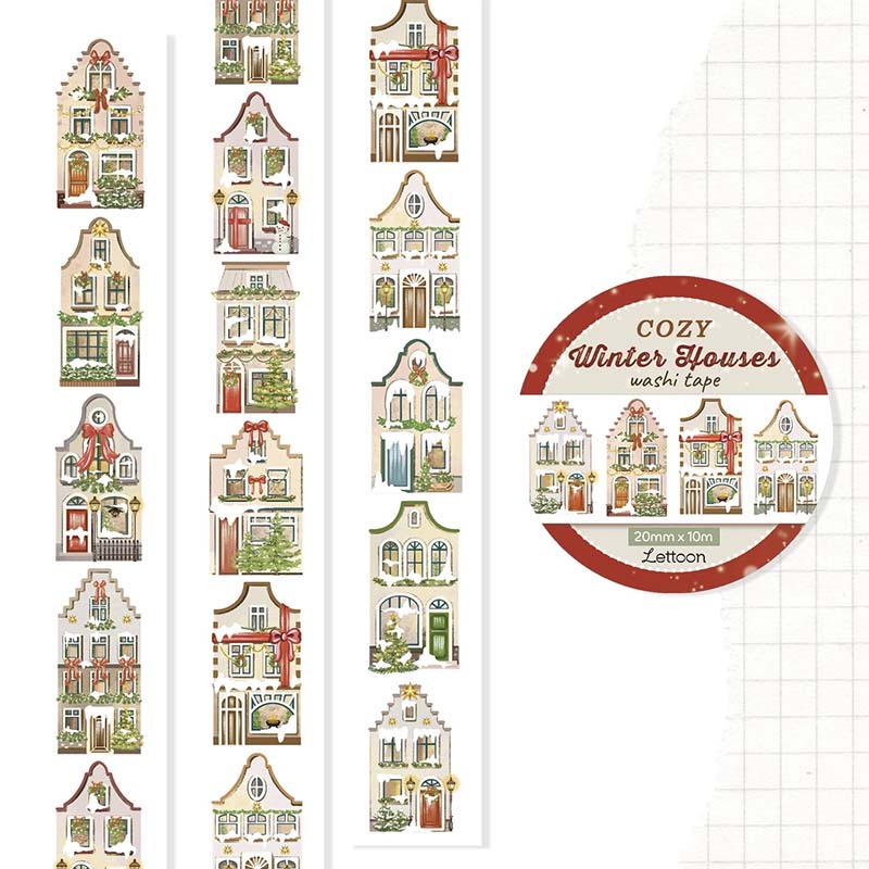 LETTOOn | Cozy Winter Houses Washi Tape