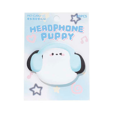 Mo Card | Notas Adhesivas Cute Pet Photo Booth Headphone Puppy