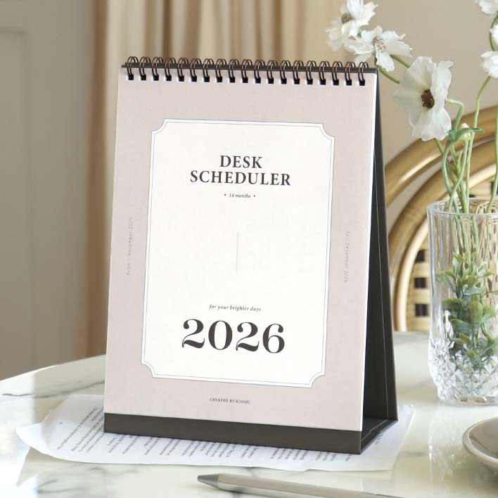 Iconic | Calendario Desk Scheduler 2026